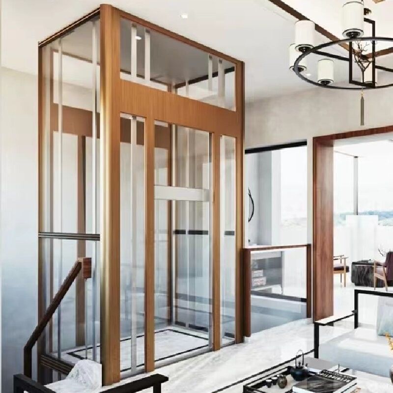 Jednopasowy hydrauliczny windy domowe ¥ 14,5 m, 5 przystanków, bez dziury